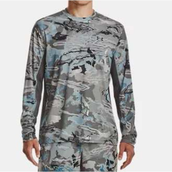 Under Armour Stretch wBreathable Mesh Back Long Sleeved Crew Neck Active Top - Picture 3 of 15